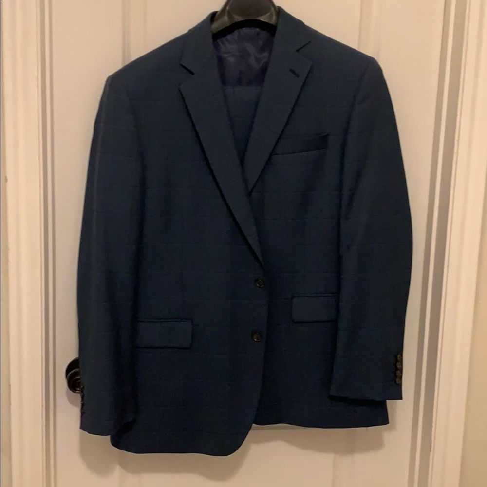 Light blue checkered suit